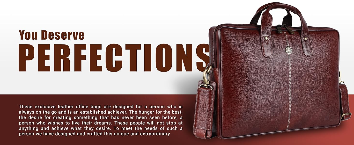 Premium Genuine Leather - Long-lasting Durability, Elegant Finish, Timeless Style, Professional Look